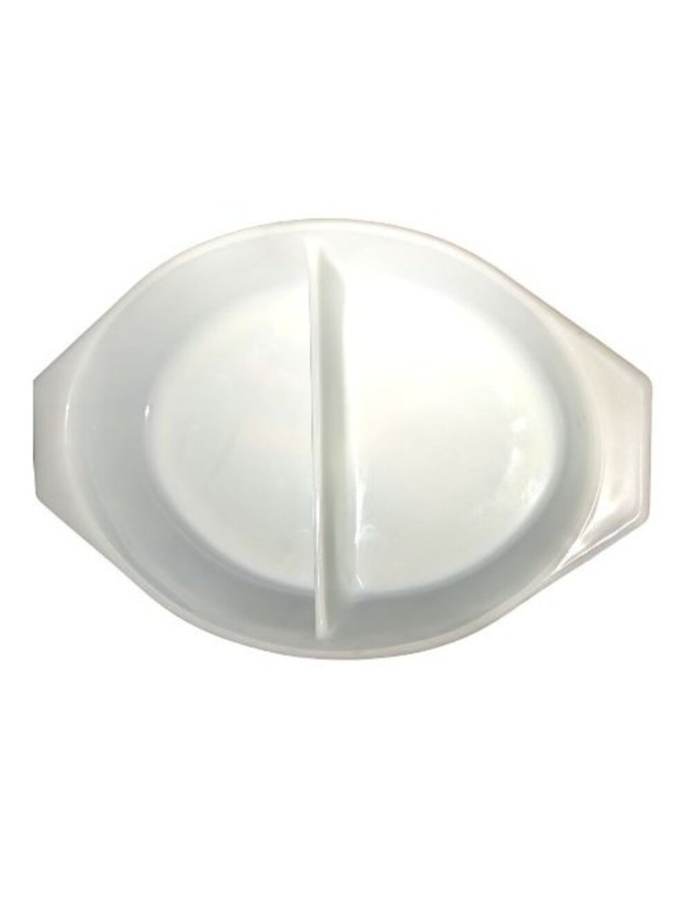 VTG Pyrex Divided Casserole Dish With Glass Lid Early American 1.5 Qt Bakeware - Picture 3 of 3